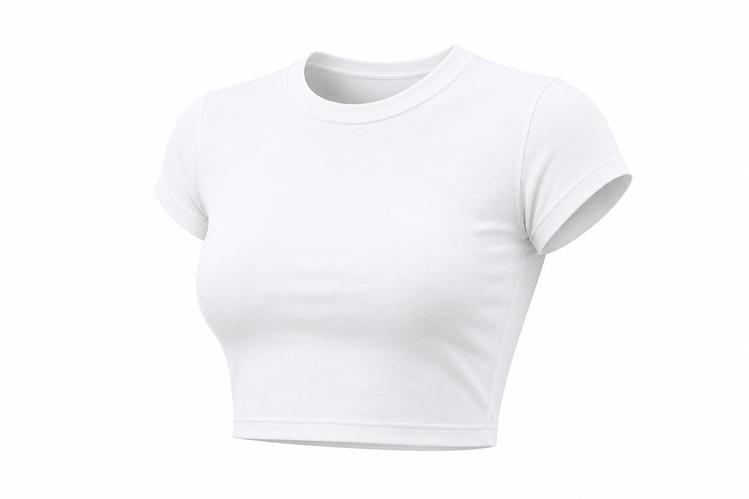 BRZ Essential Crop Top - White