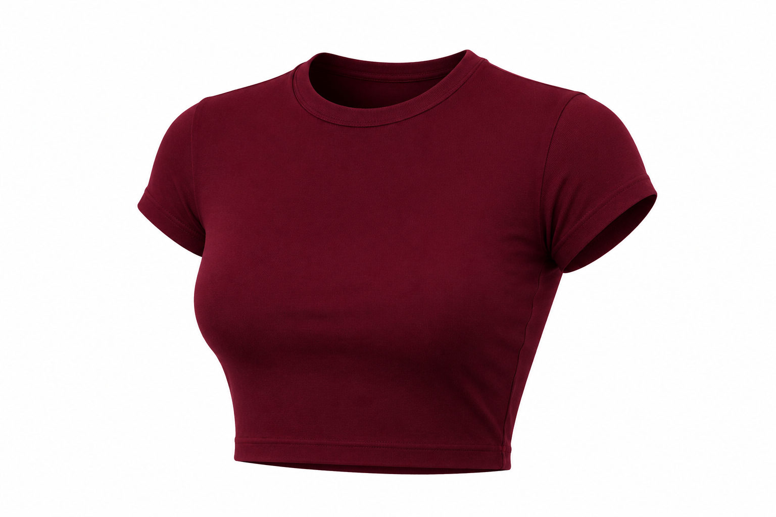 BRZ Essential Crop Top - Burgundy