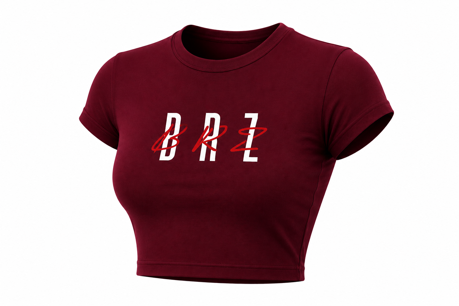 BRZ  Crop Top - Burgundy