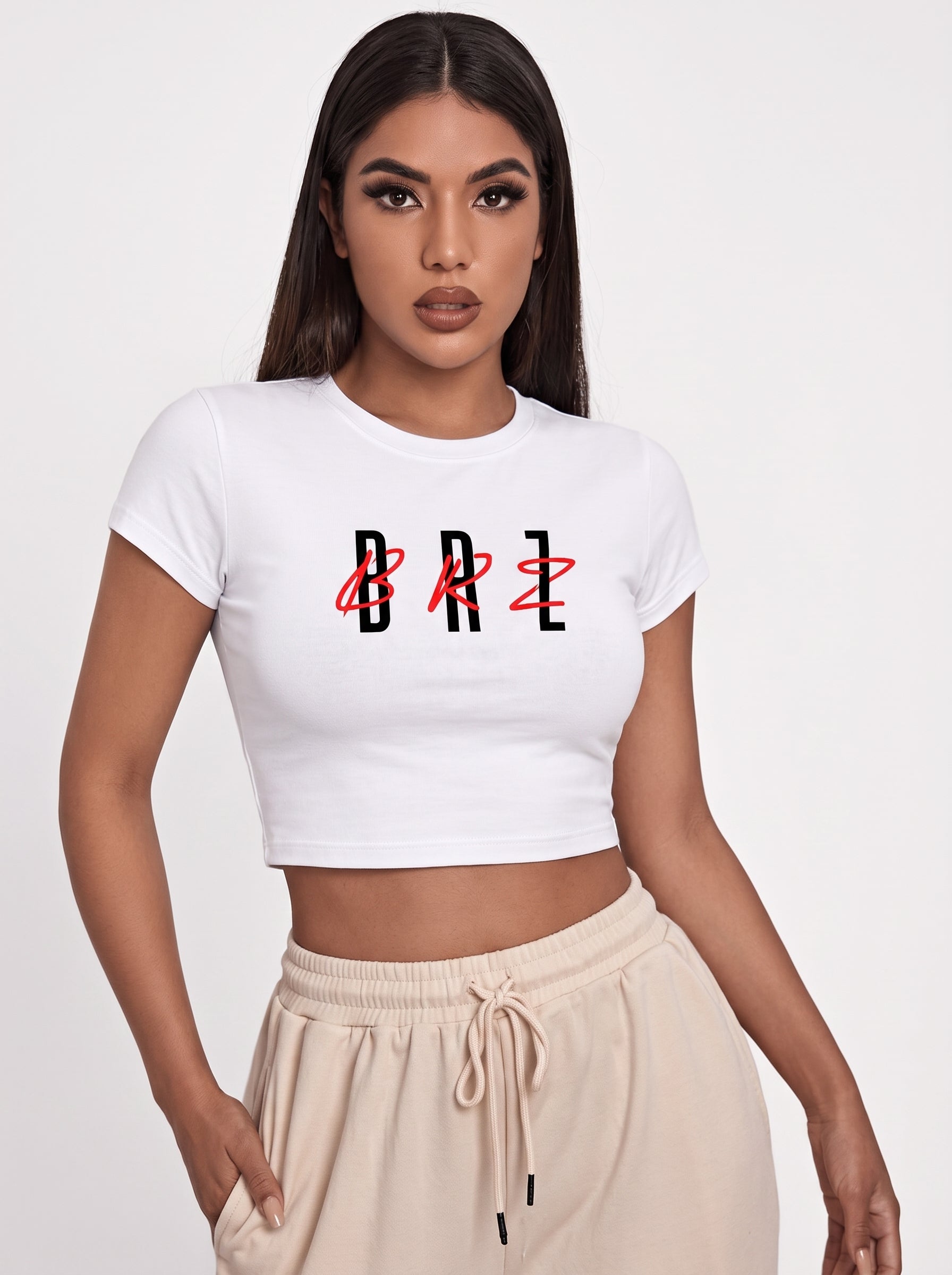 BRZ  Crop Top - White