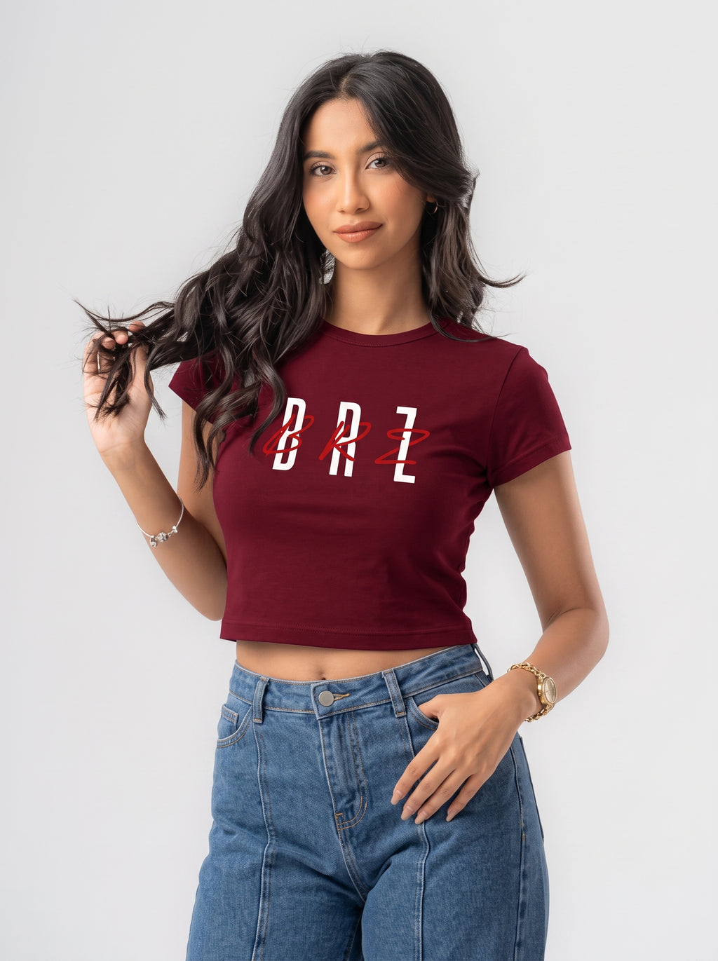 BRZ  Crop Top - Burgundy
