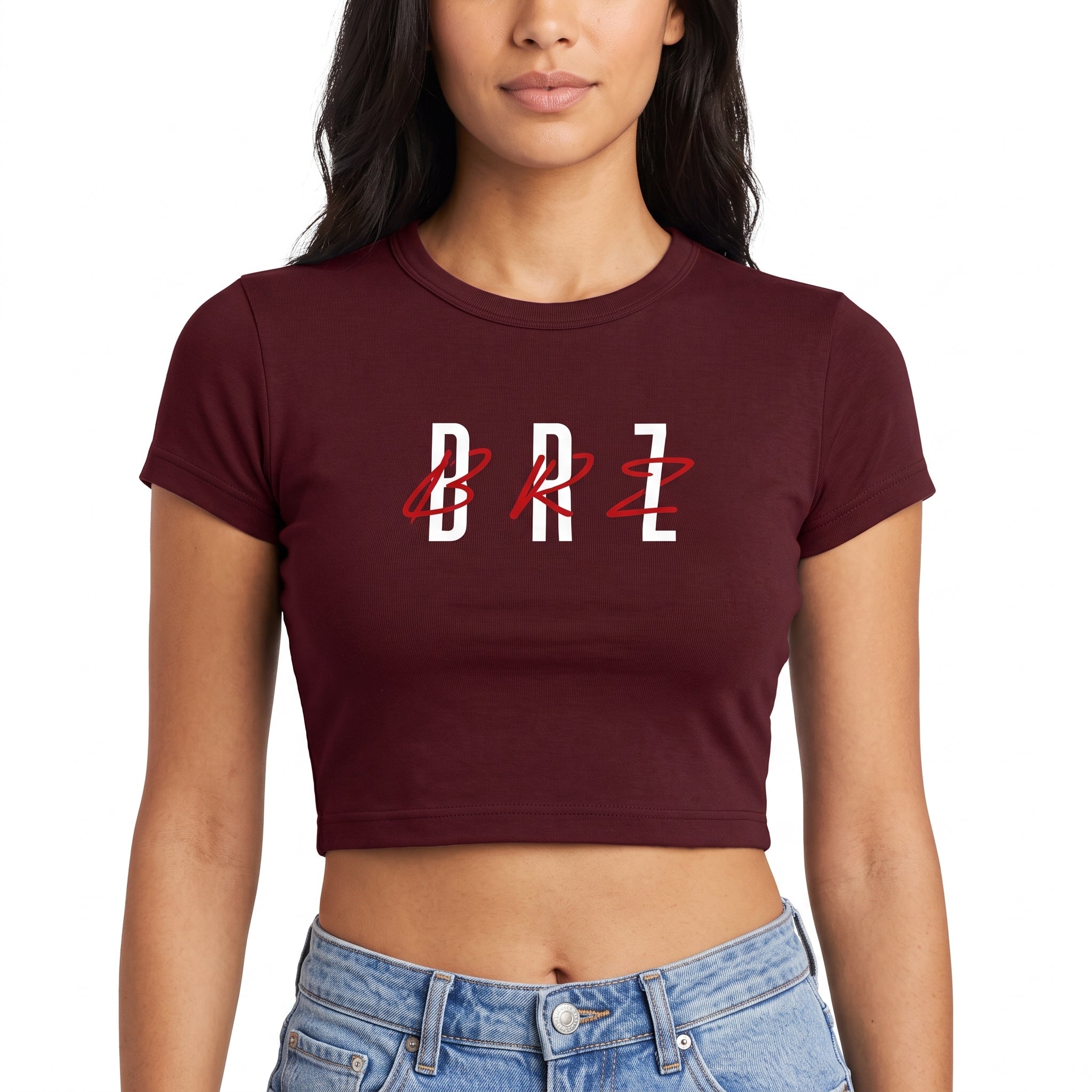 BRZ  Crop Top - Burgundy